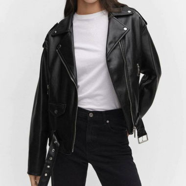 Mango faux leather jacket