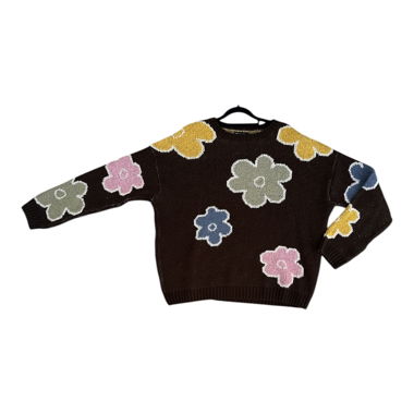 Maglione in maglia floreale