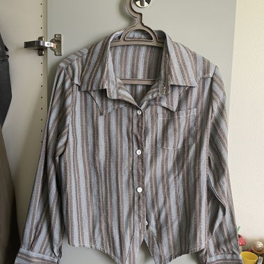 Striped long-sleeve shirt
