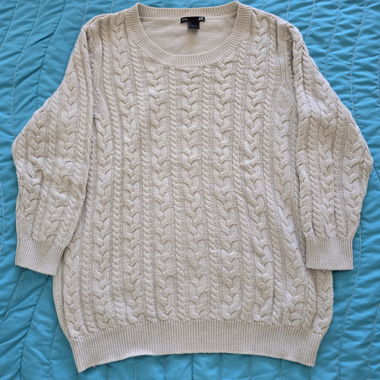 Beiger Zopfpulli von H&M