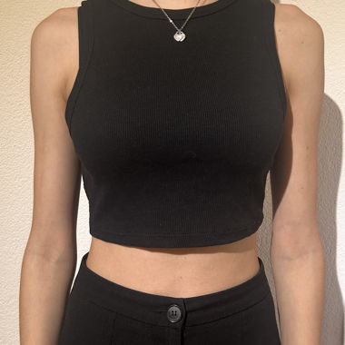 crop top schwarz