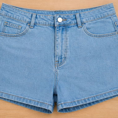 Short en jean taille haute