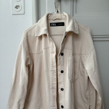 Cord Jacke weiss