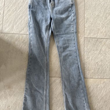 Jean flare gris clair