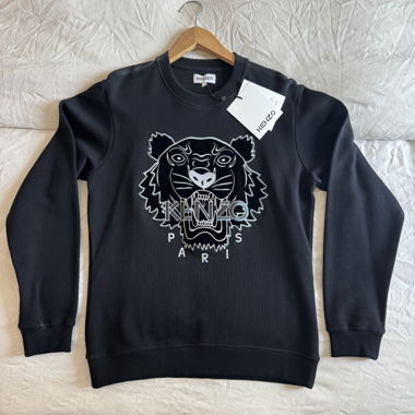 Kenzo Velour Crewneck Black
