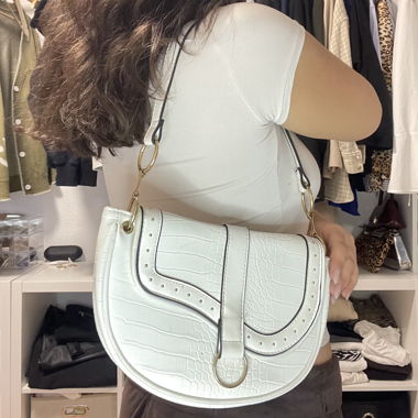 White shoulder bag