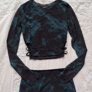 Black-Turquoise Mesh Set
