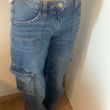 Dark Blue Cargo Jeans