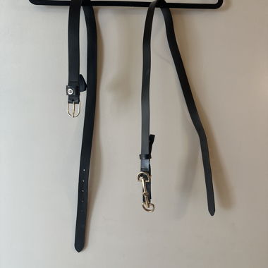 Schwarzer Lederguertel Massimo Dutti und Hilfiger