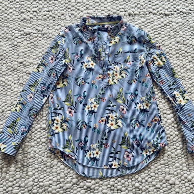 Streifenbluse mit Blumenprint  Lawrence Grey 