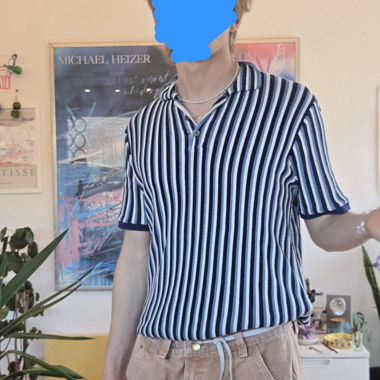 Chemise rayée bleue