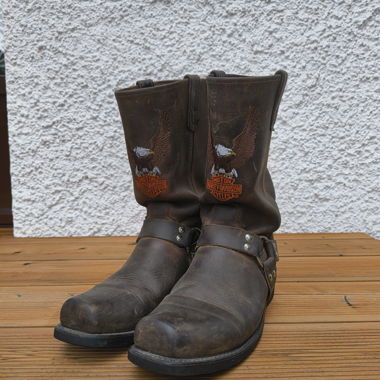 Bottes en cuir Harley Davidson vintage