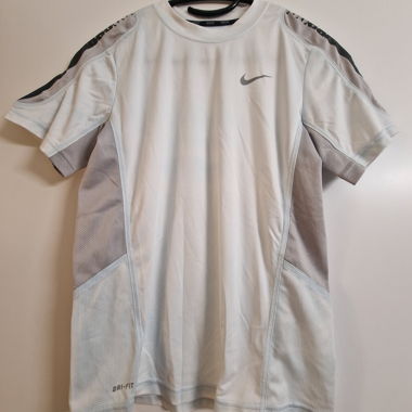 T-shirt de sport Nike Dri-FIT blanc/gris