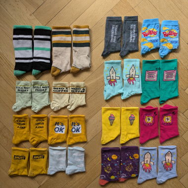 Lot de chaussettes fantaisie unisexes