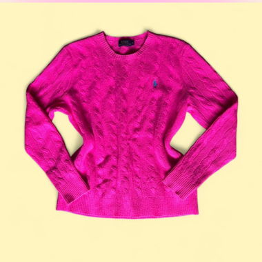 Hot Pink Polo Ralph Lauren Pullover (M)
