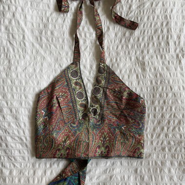 Top réversible à motifs