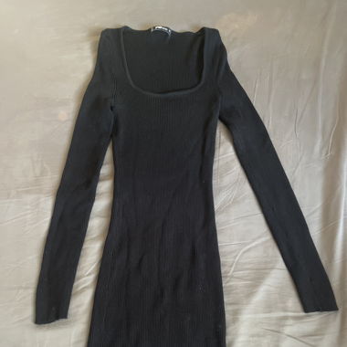 Schwarzes langes Kleid