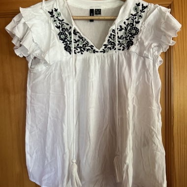 Boho Bluse weiss