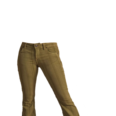BDG Spinach Green Stripe Y2K Low-Rise Flare Jeans