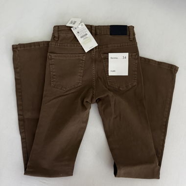 vintage y2k Bershka brown flare jeans (34)
