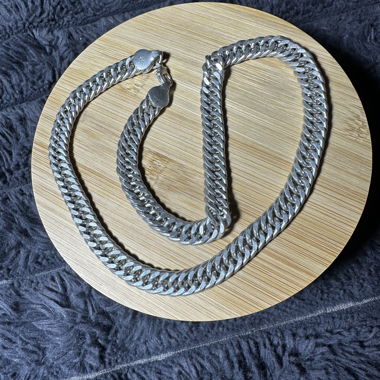 Collier chaine argentée