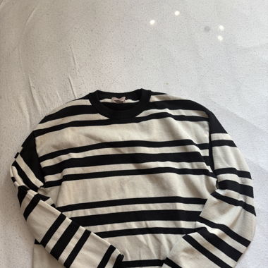 gestreifter strick pullover