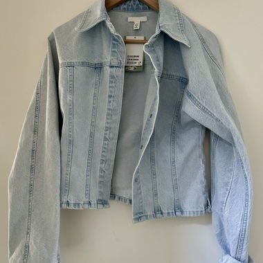H&M Jeansjacke, hellblau, Gr. XS, neu mit Etikett