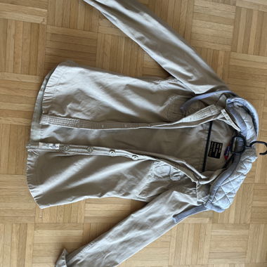 Beige hooded jacket