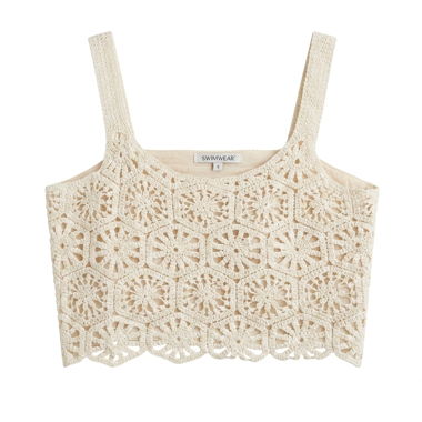 Rêve bohème : top court au crochet Gr M-L