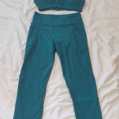 Türkiser Zweiteiler Sport BH Legging