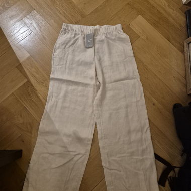 Beige linen trousers H&M new