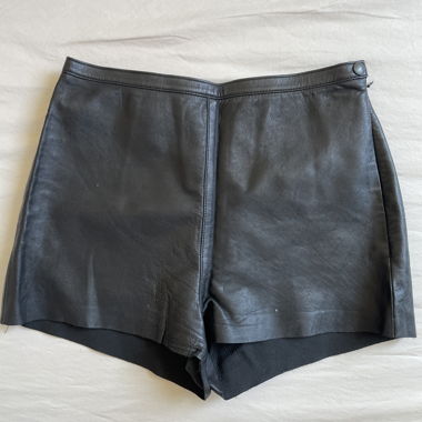 Black leather shorts AMERICAN APPAREL