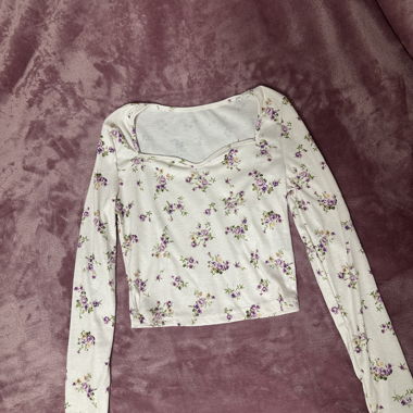 Florales Langarm-Top