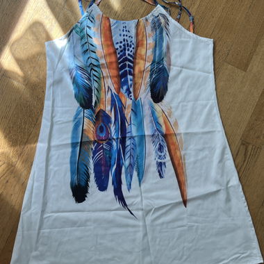Vestito bianco con bretelle XL