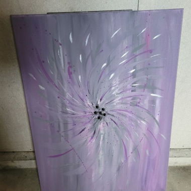 Quadro da parete astratto viola 100x60 mm