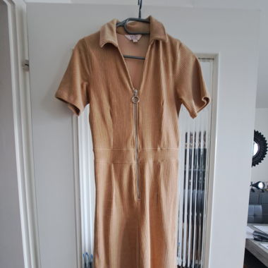Miss selfrige light brown petite jumpsuit
