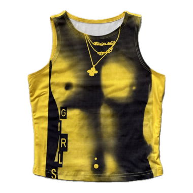 Muscle Tank Giallo-Nero