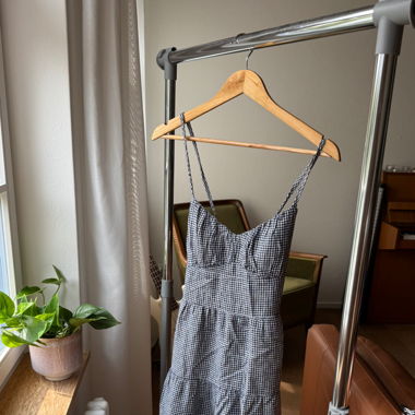 Gingham Tie Back Dress