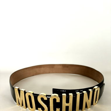 Moschino Gürtel Schwarz/Gold