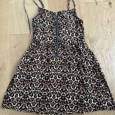 Leopard dress with zipper