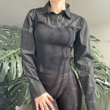 Black layered top