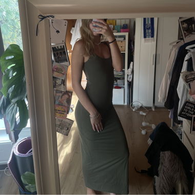 green long dress 
