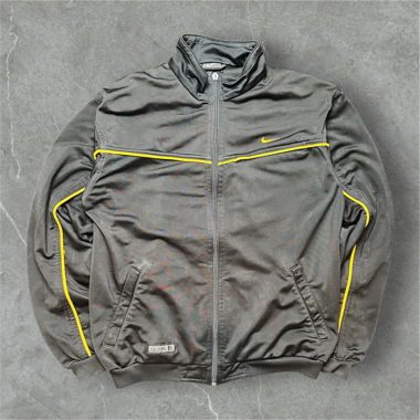 Nike black and yellow track jacket