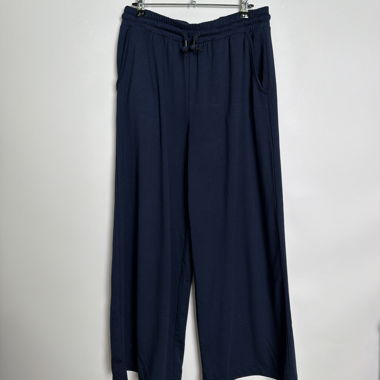 Navy Wide-Leg Pants
