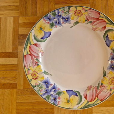 10 Assiettes Tulipe à motif floral
