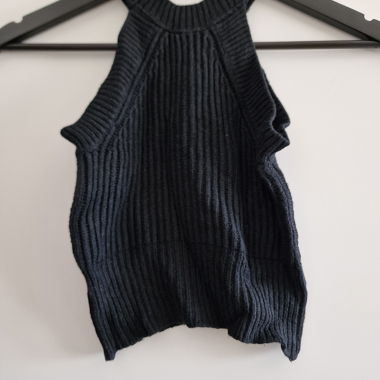 Top en maille noir