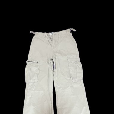 Weiss/Graue Bershka Cargo Hose – Grösse S