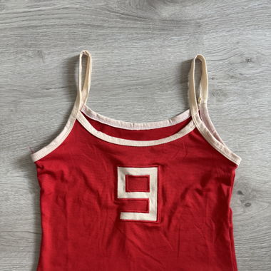 Red Number Tank Top 