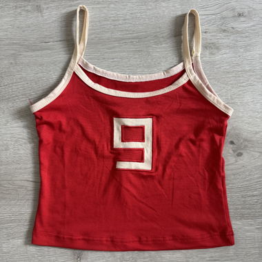 Red Number Tank Top 