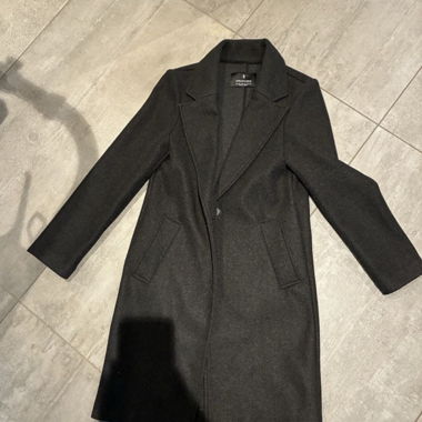 Black Wool Coat - Stradivarius
